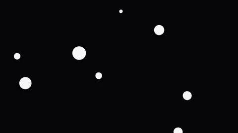 Abstract white spheres floating in dark space during gentle cinematic motio.. Video stock 341663344