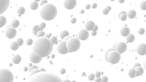 Abstract white spheres floating in a minimalistic background modern design .. Stock Footage 286070244