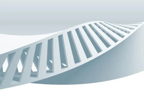 Abstract white spiral, 3d render Illustrazione stock