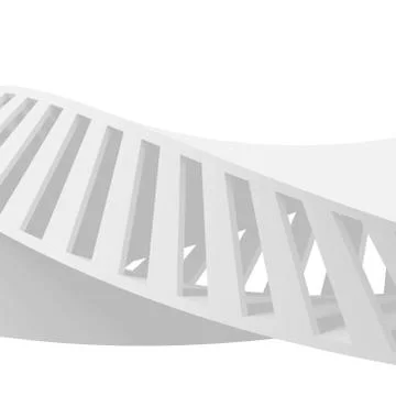 Abstract white spiral structure, 3d helix Stock Illustration