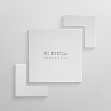 Abstract white square frame design Illustrazione stock