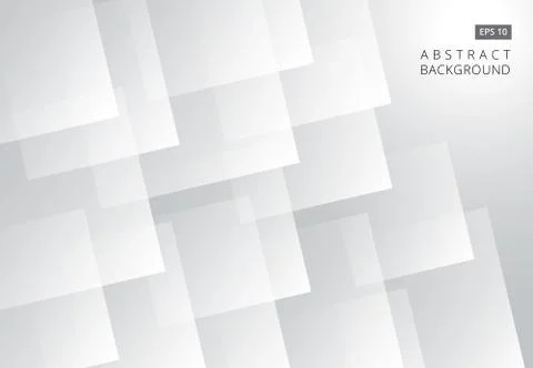 Abstract white square futuristic overlap layer background. vector Illustrazione stock