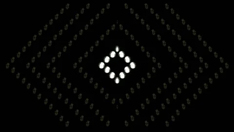 Abstract White Square Shape Lights Glowing Background Loop Видео 184303270