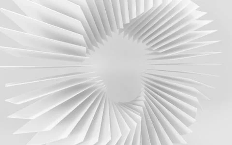 Abstract white squares forming a ring swirl structure spiral illustration 3d Stock Illustration