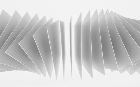 Abstract white squares forming a ring structure illustration 3d render 스톡 일러스트