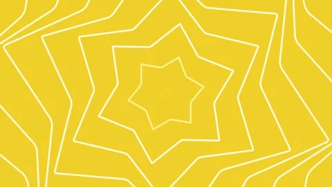 Abstract white starts in yellow background forming a wave of shapes - looped Stock Footage 115777130