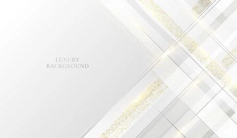 Abstract white stripes pattern with lines and golden glitter on white backgro 스톡 일러스트