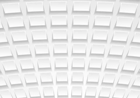 Abstract white tech paper squares background Illustrazione stock