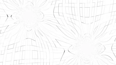 Abstract White Technology Background with Curved Geometric Wireframe Mesh Stock-Footage 346194724