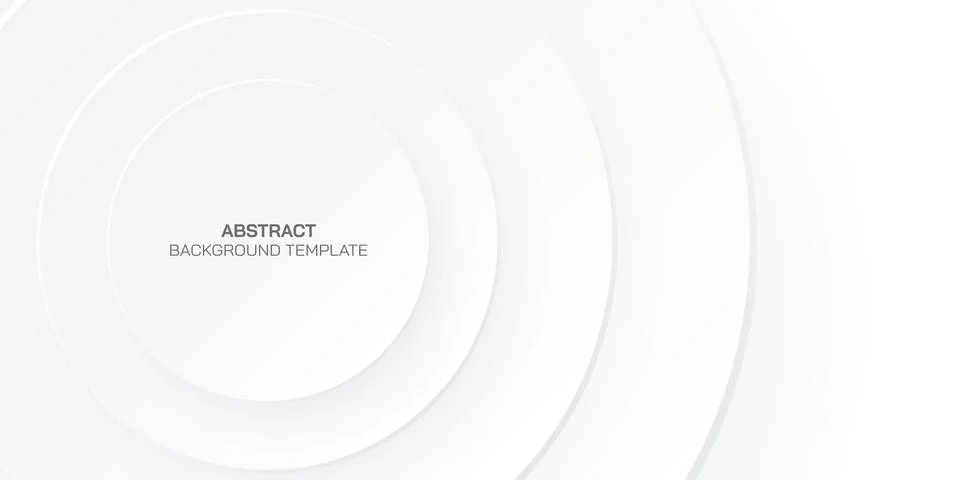 Abstract white three dimension circle frame paper cut style vector illustra.. Stock Illustration