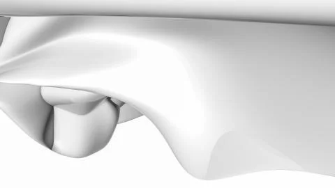 Abstract white three-dimensional shape. 3d render イラスト素材