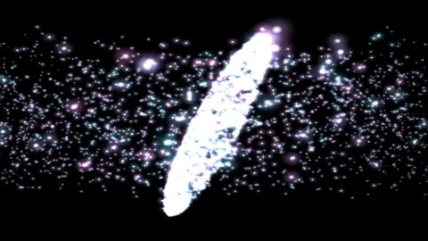 Abstract white tiny particles rapping motion background Stock Footage 262401911