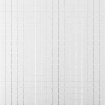 Abstract white tiny square ceramic tiles as texture, top view, background in  Stock Photos