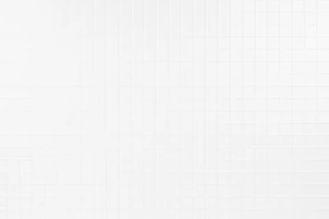 Abstract white tiny square ceramic tiles as texture, top view, background in  Stockfoto's
