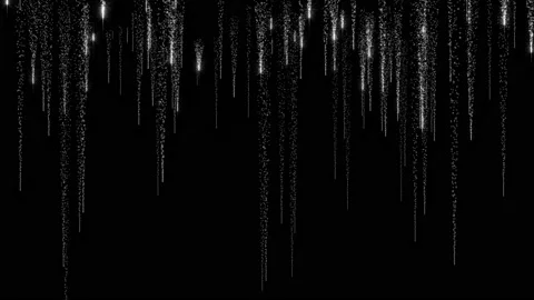 Abstract White Trails, Firework, Falling Down 4K Animation Stock Footage 144829489