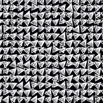 Abstract White Triangle Pattern on Black Background 스톡 일러스트