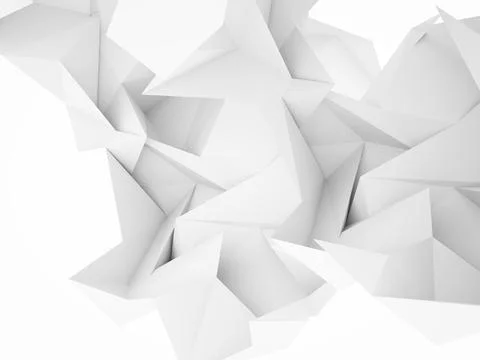 Abstract white triangular surface pattern. Low-poly イラスト素材