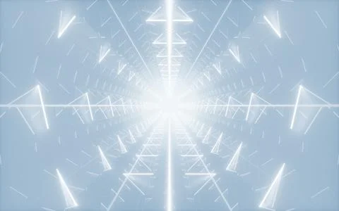 Abstract white tunnel, 3d rendering. Stock Illustration