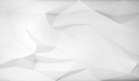 Abstract white twisted triangular pattern, 3d render Illustrazione stock