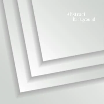 Abstract White Vector Background with Paper Layers Illustrazione stock