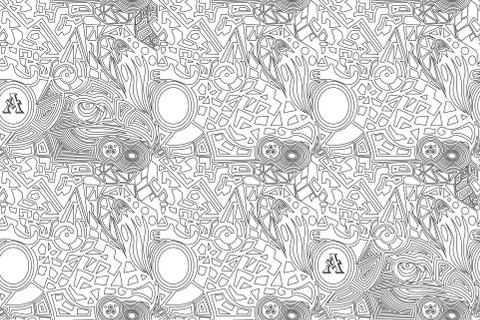Abstract white vector doodle background . Seamless texture Stock Illustration