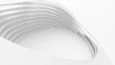 Abstract white wave and  light gradient color background with dynamic waves. Video stock 171585713