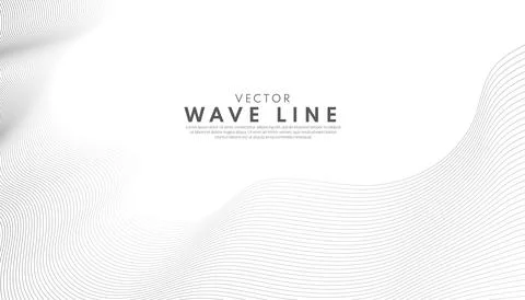 Abstract white wave line background. Graphic vector flat design style.. Stock Illustration