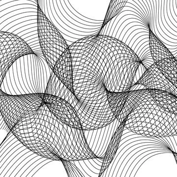 Abstract white wave lines background. Stock Illustration