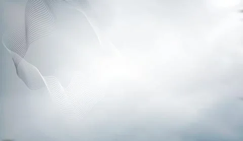 Abstract white wave lines background on soft grey gradient for modern digital イラスト素材