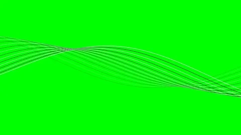 Abstract white wave lines forming a dynamic grid on a vibrant green backgroun Stock Footage 340267642