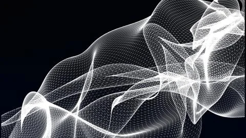 Abstract white wave mir background Stock Illustration