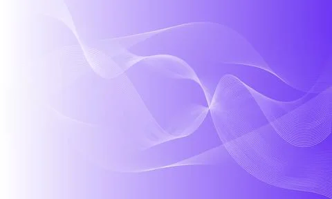 Abstract white wave on violet gardient background. Stock Illustration