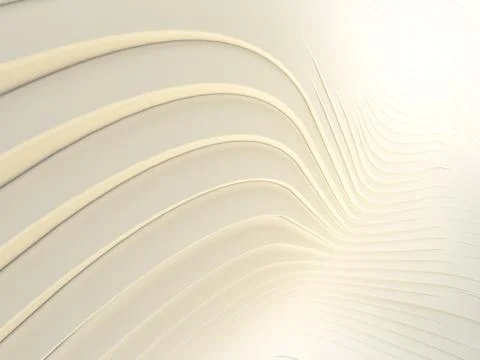 Abstract white waves and lines pattern. Futuristic background. 3d rendering 스톡 일러스트