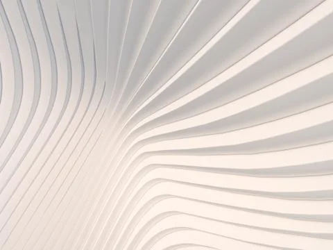Abstract white waves and lines pattern. Futuristic background. 3d rendering 스톡 일러스트