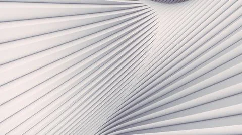 Abstract white waves and lines pattern. Futuristic background. 3d rendering Stock Illustration