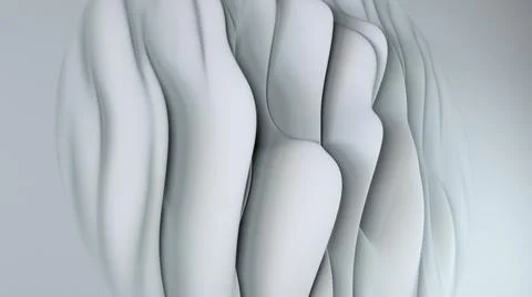 Abstract white waves Stock Illustration