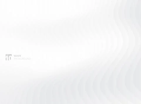 Abstract white waves pattern background and texture. Illustrazione stock