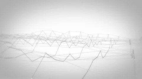 Abstract White Waving Grid Background Stock Footage 84176671