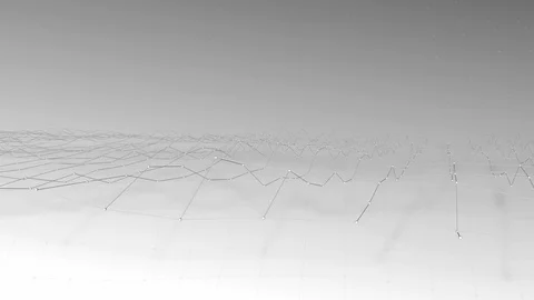 Abstract White Waving Grid Background in 4K Stock Footage 94250808