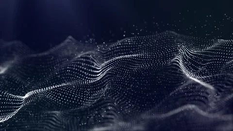 Abstract white waving particles. Stock Footage 125729015