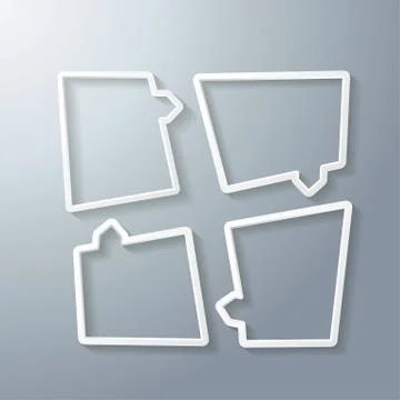 Abstract white window cycle infographic design Stock Illustration
