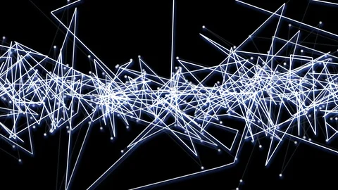 Abstract White Wireframe Polygon Triangle Geometric Screensaver Stock Footage 101408759