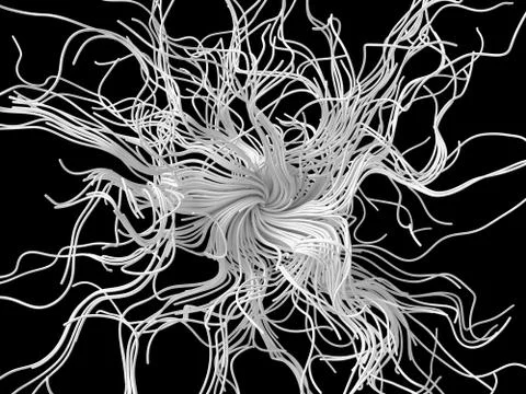 Abstract with white wires. Stock Illustration