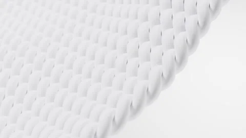 Abstract white woven fabric surface in motion with clean lighting and smoot.. Vídeo Stock 332382986