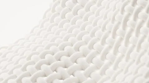 Abstract white woven fabric texture background in motion showcasing interlo.. Stock Footage 332317676