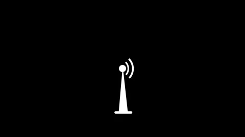 Abstract wi-fi tower wave signal icon animated on background Stock Footage 263695794