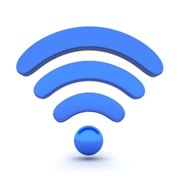 Abstract Wi-fi on white background (done in 3d) Stockillustratie