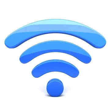 Abstract Wi-fi on white background (done in 3d) Stock Illustration