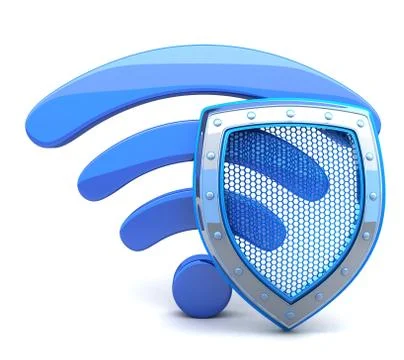 Abstract Wi-fi on white background (done in 3d) Stockillustratie