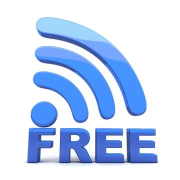 Abstract Wi-fi on white background (done in 3d) Stock Illustration